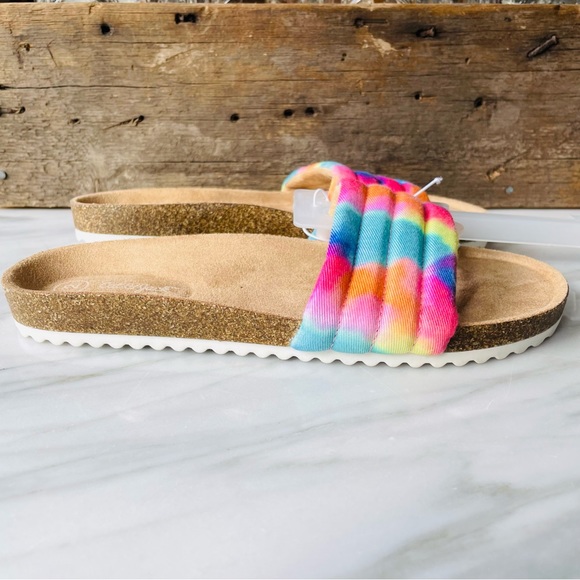 Cat & Jack•2•Rainbow Tie Dye•Selma Summer Slides•Comfy, Lightweight, Happy Feet - Picture 8 of 12